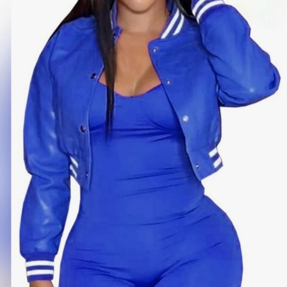 Women's Blue Bomber Jacket